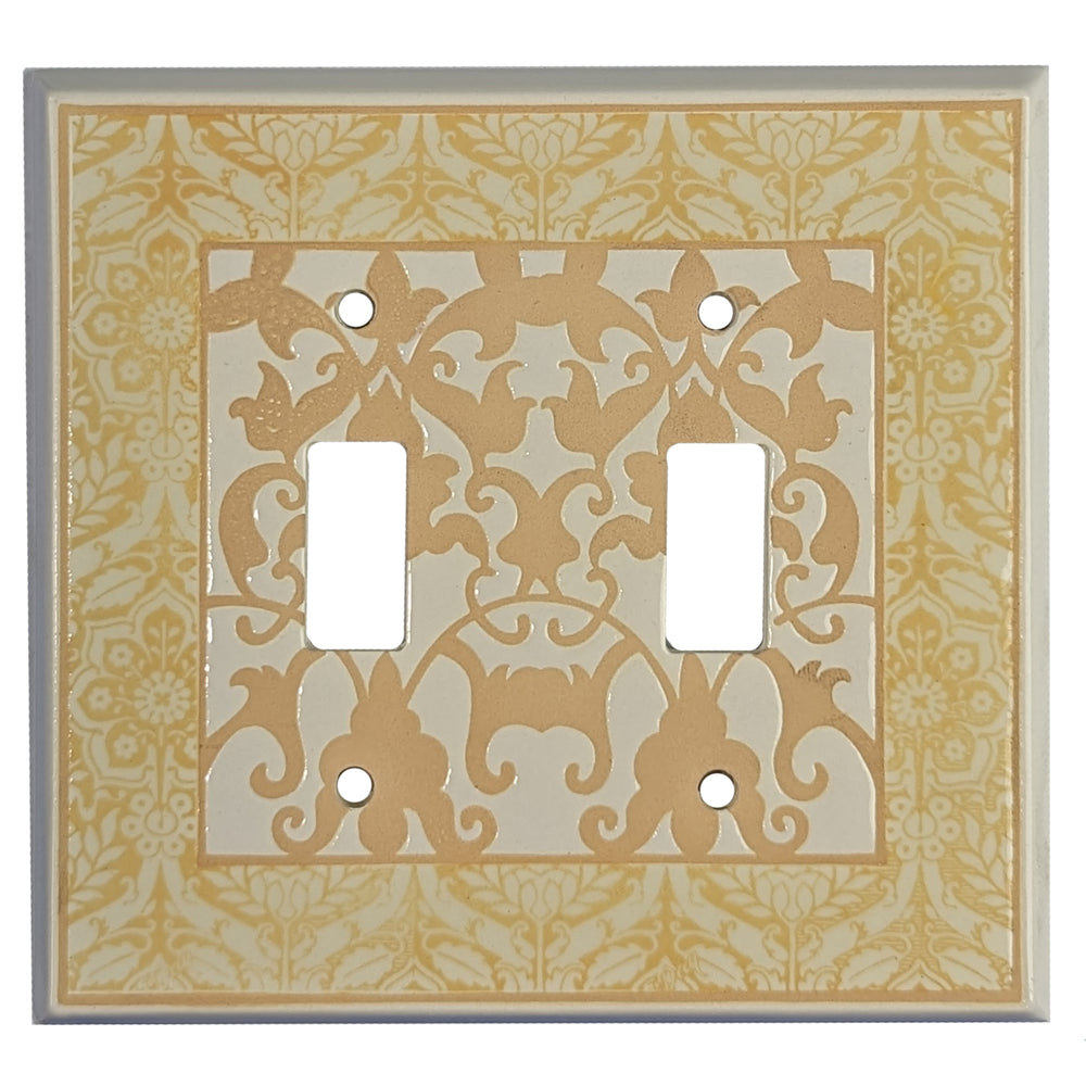 Victorian Yellow Single Covers Plates 2 Toggle Wallplate