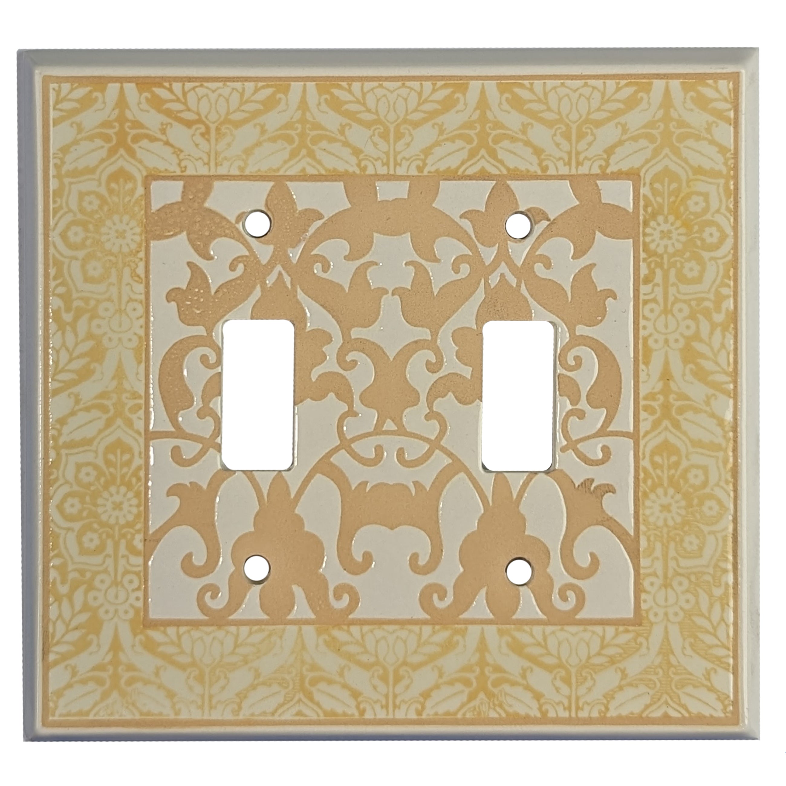 Victorian Yellow Single Covers Plates 2 Toggle Wallplate
