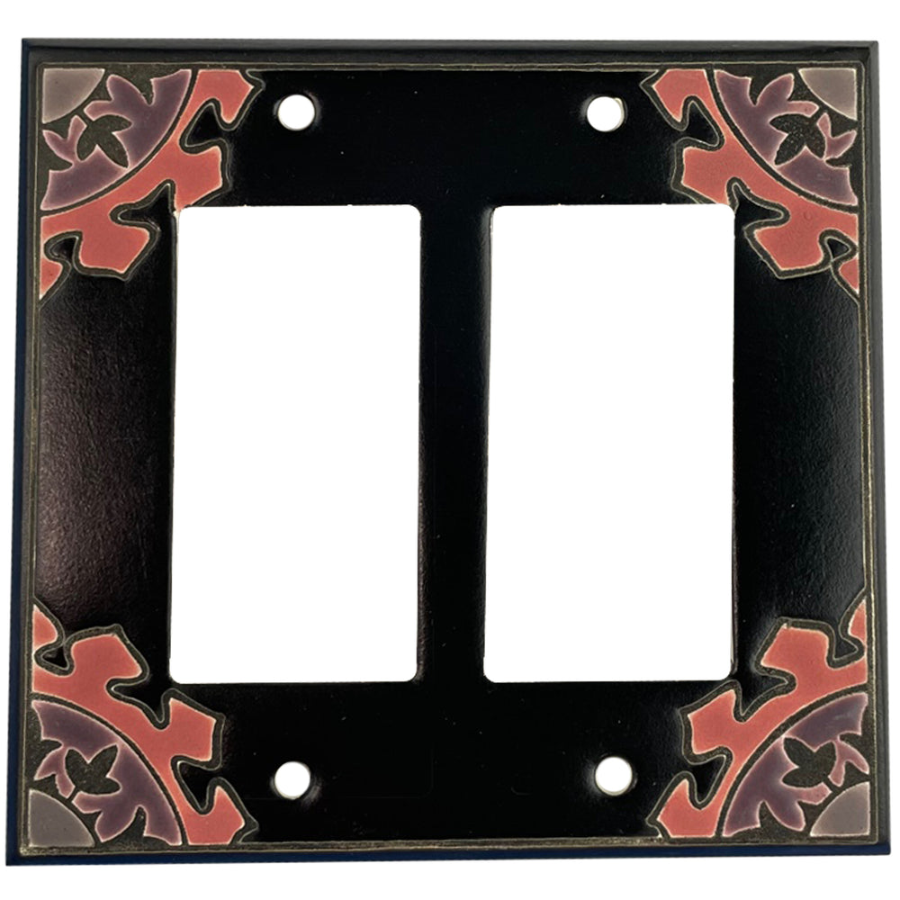 Suzani - Black and White Cover Plates 2 Rocker Wallplate