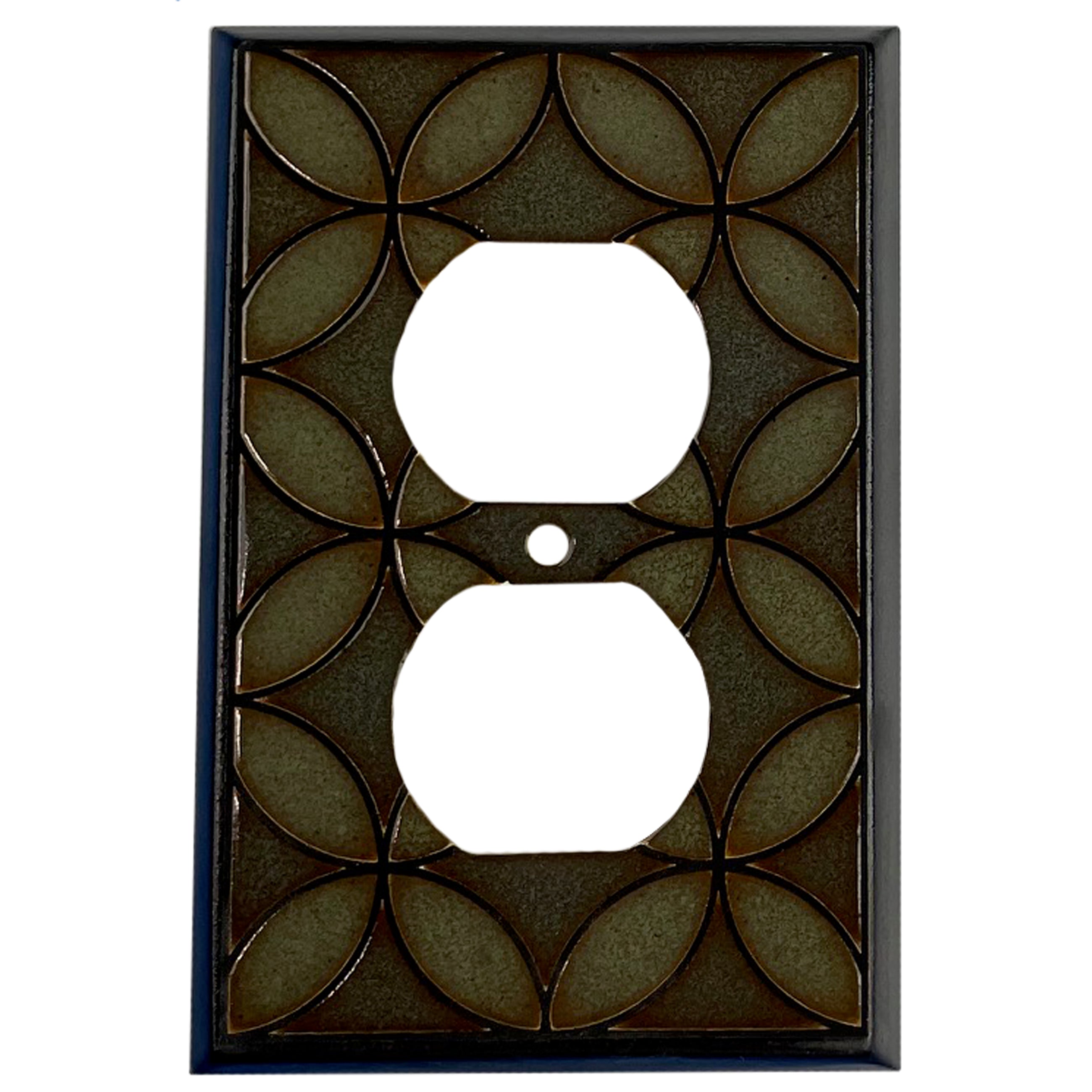 Lattice - Sage Single Covers Plates Duplex Outlet Wallplate