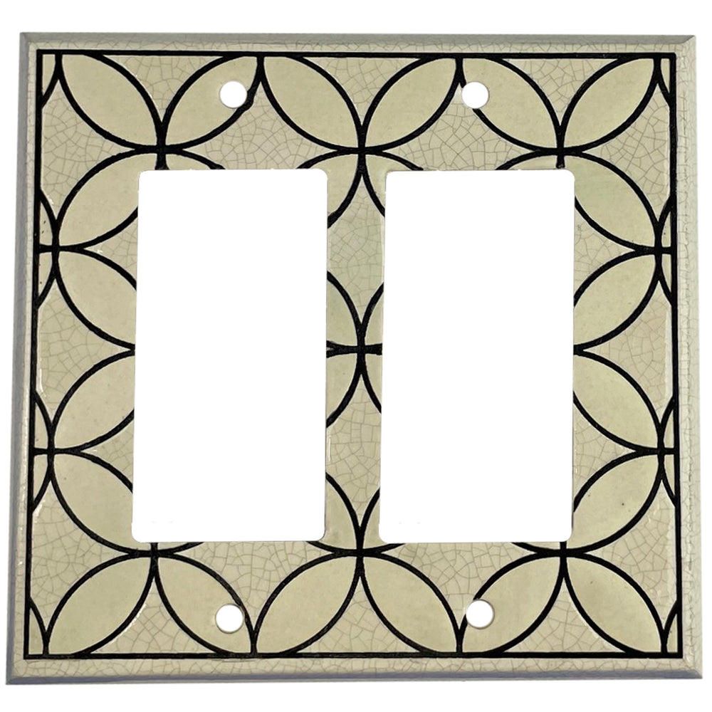 Lattice - White Single Covers Plates 2 Rocker Wallplate
