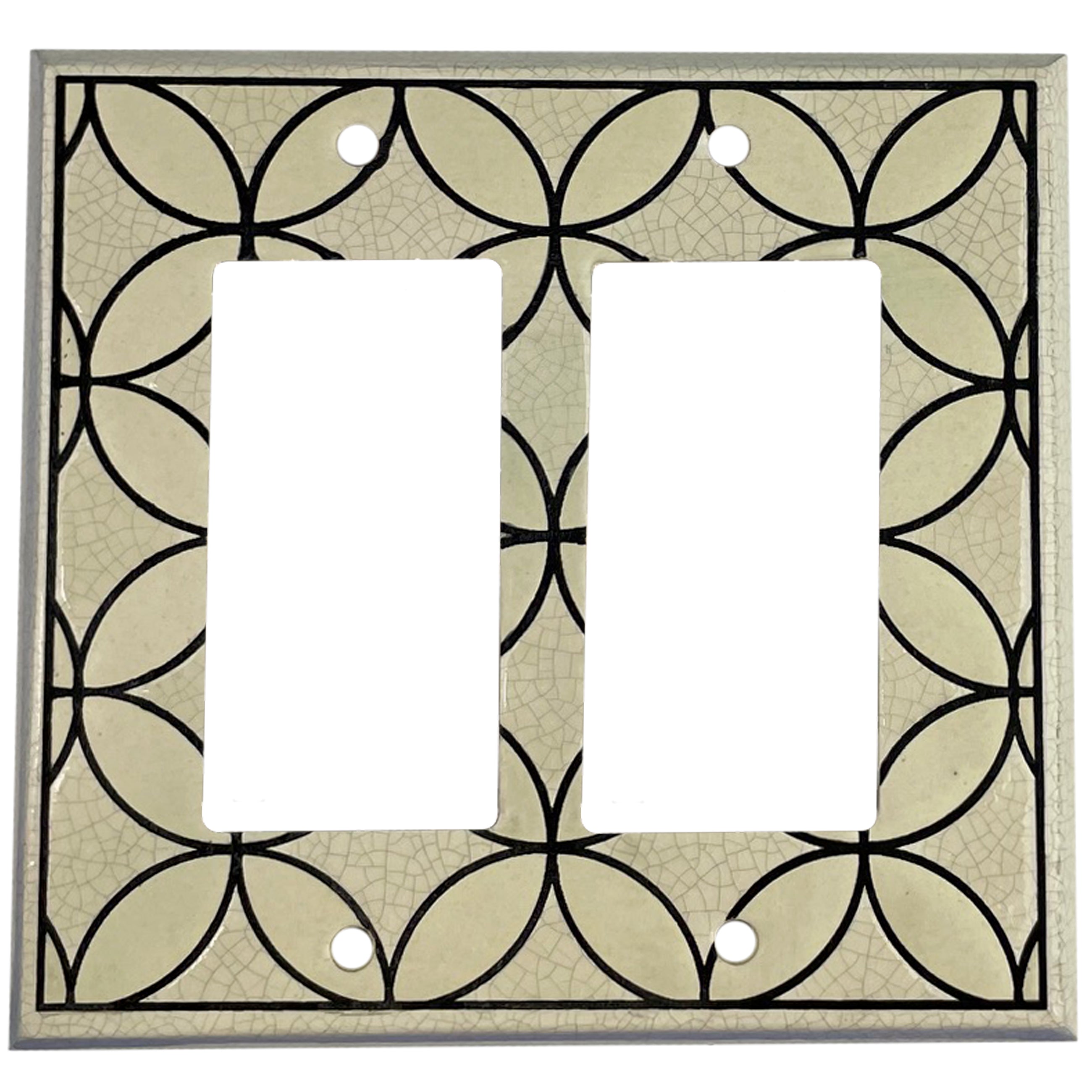 Lattice - White Single Covers Plates 2 Rocker Wallplate