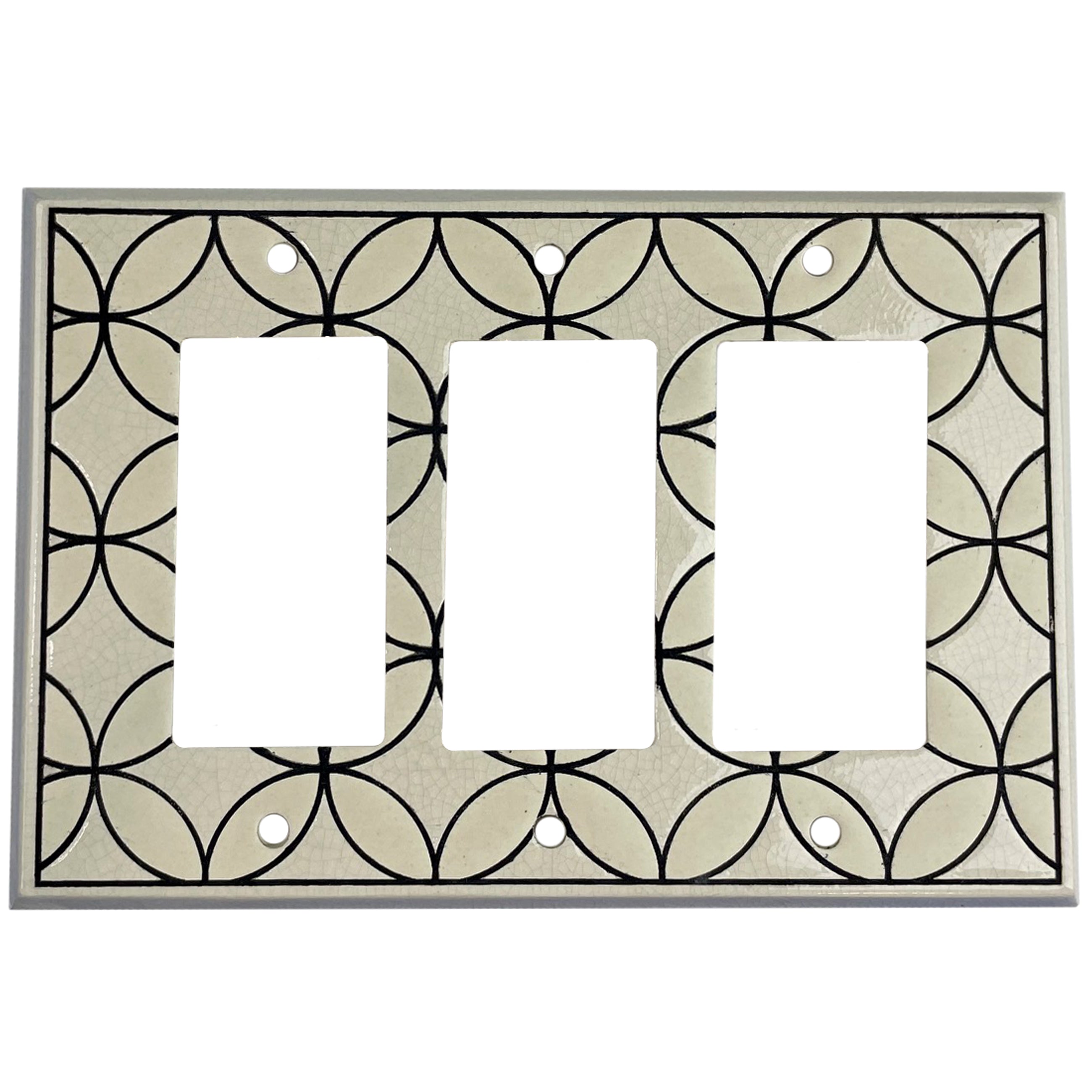 Lattice - White Single Covers Plates 3 Rocker Wallplate