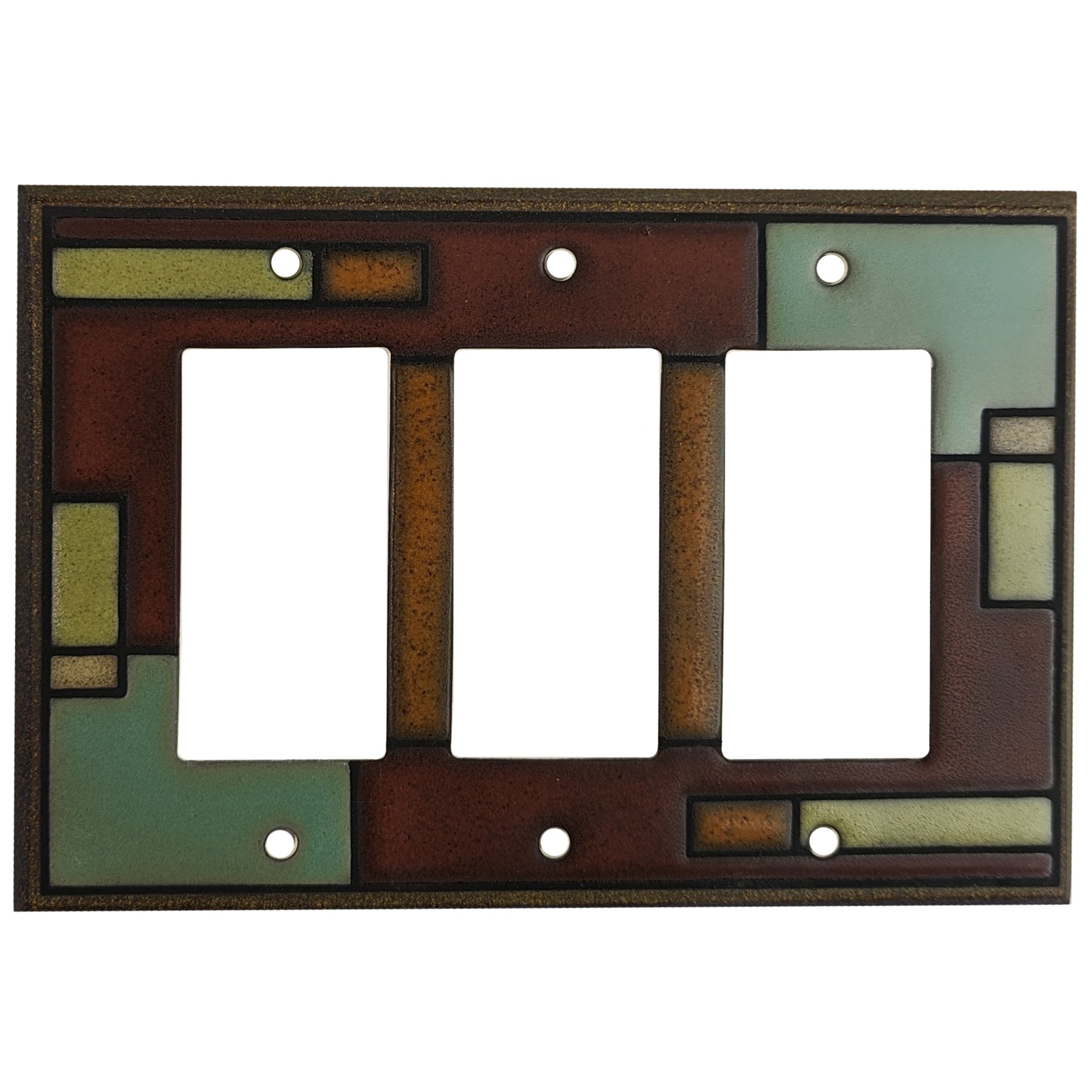 CO174 Cover Plats 3 Rocker Wallplate