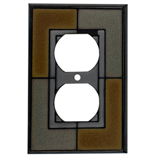 Slate - Black Cover Plates Duplex Outlet Wallplate