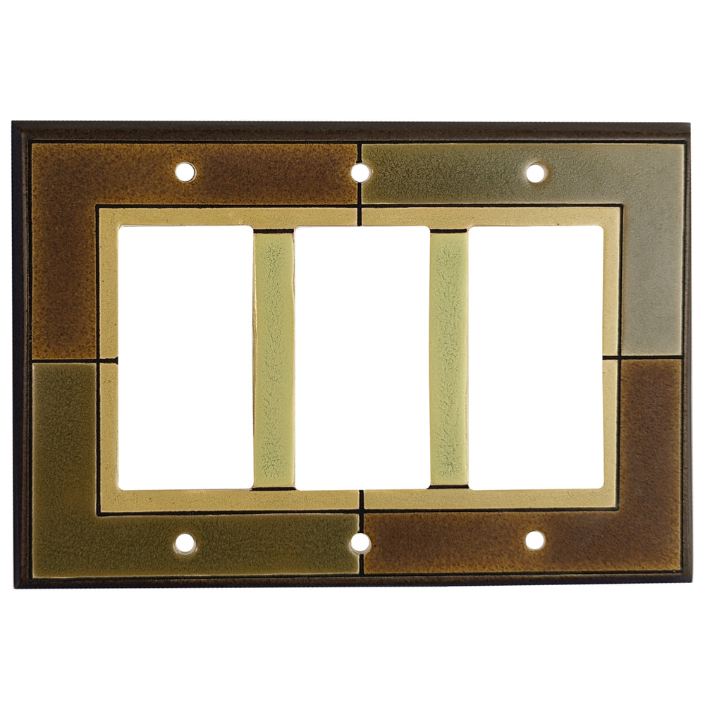 Slate -Brown Cover Plates 3 Rocker Wallplate
