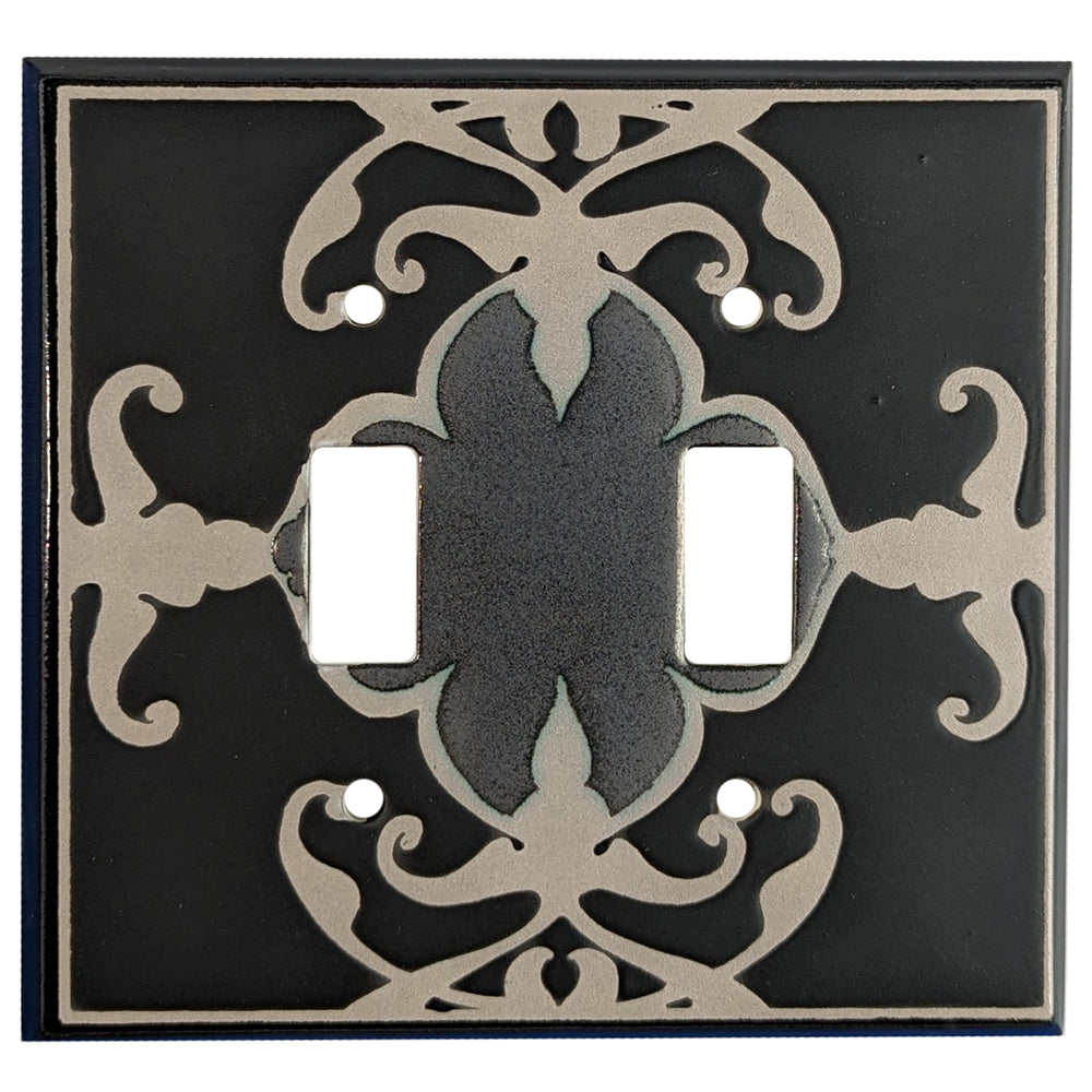 Turkish Black Single Covers Plates 2 Toggle Wallplate