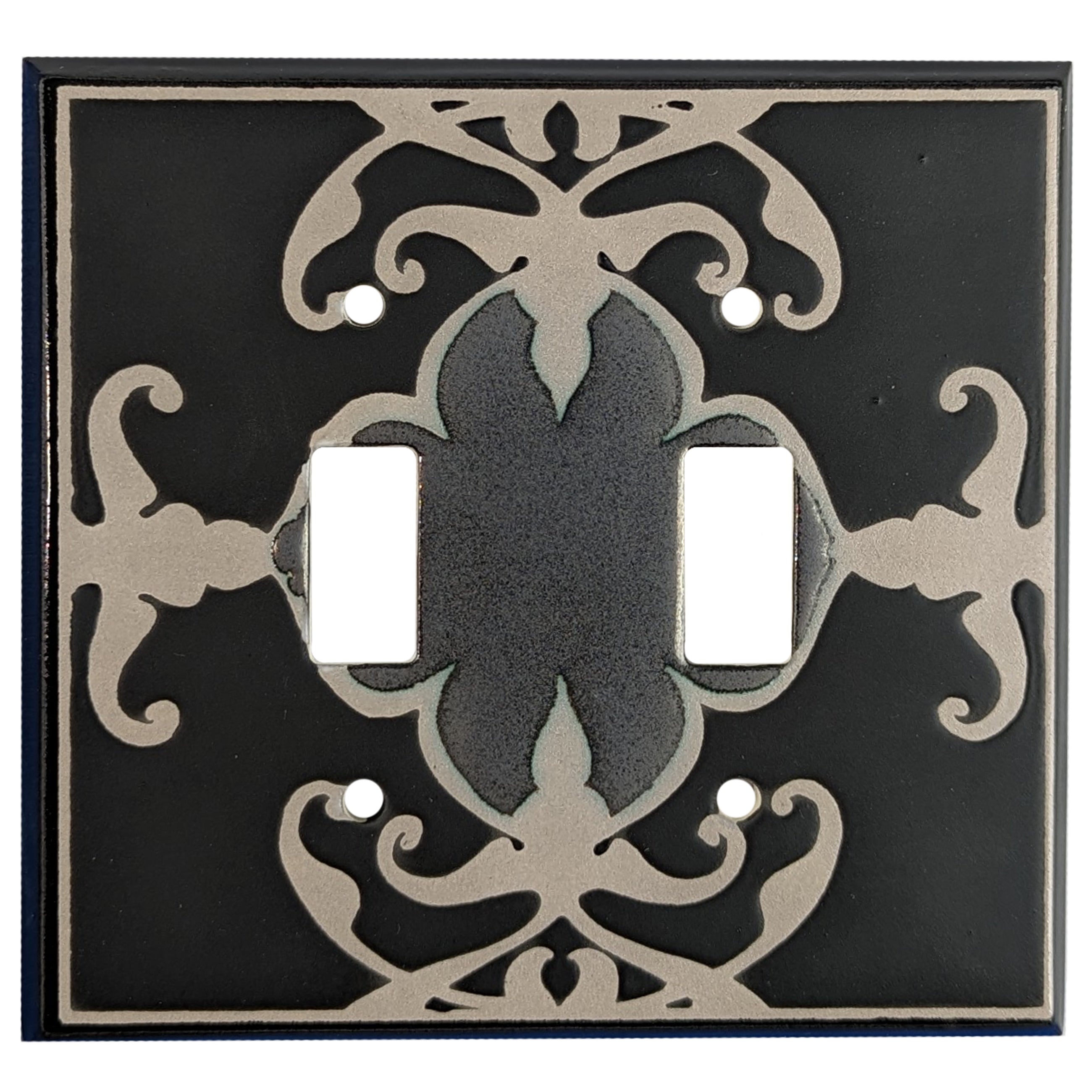 Turkish Black Single Covers Plates 2 Toggle Wallplate