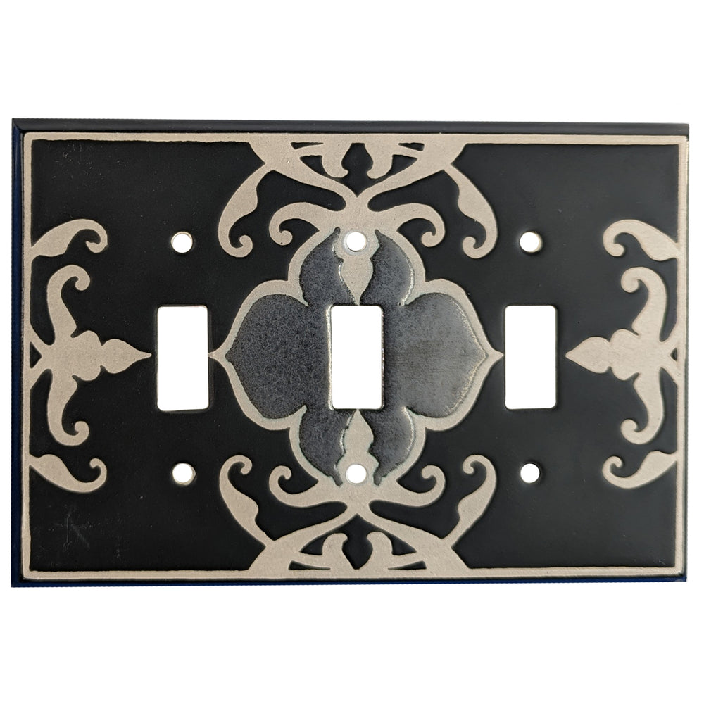 Turkish Black Single Covers Plates 3 Toggle Wallplate