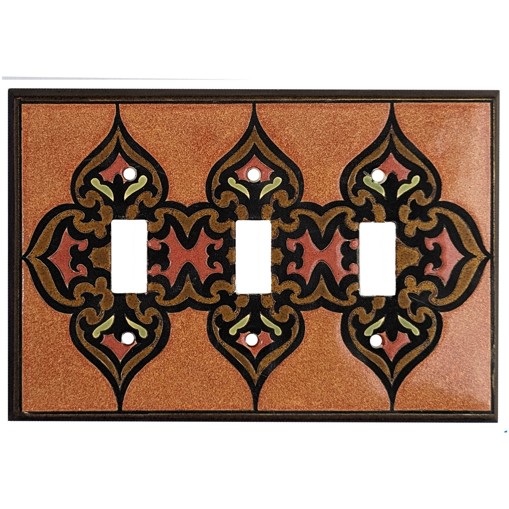 Turkish Red Single Covers Plates 3 Toggle Wallplate