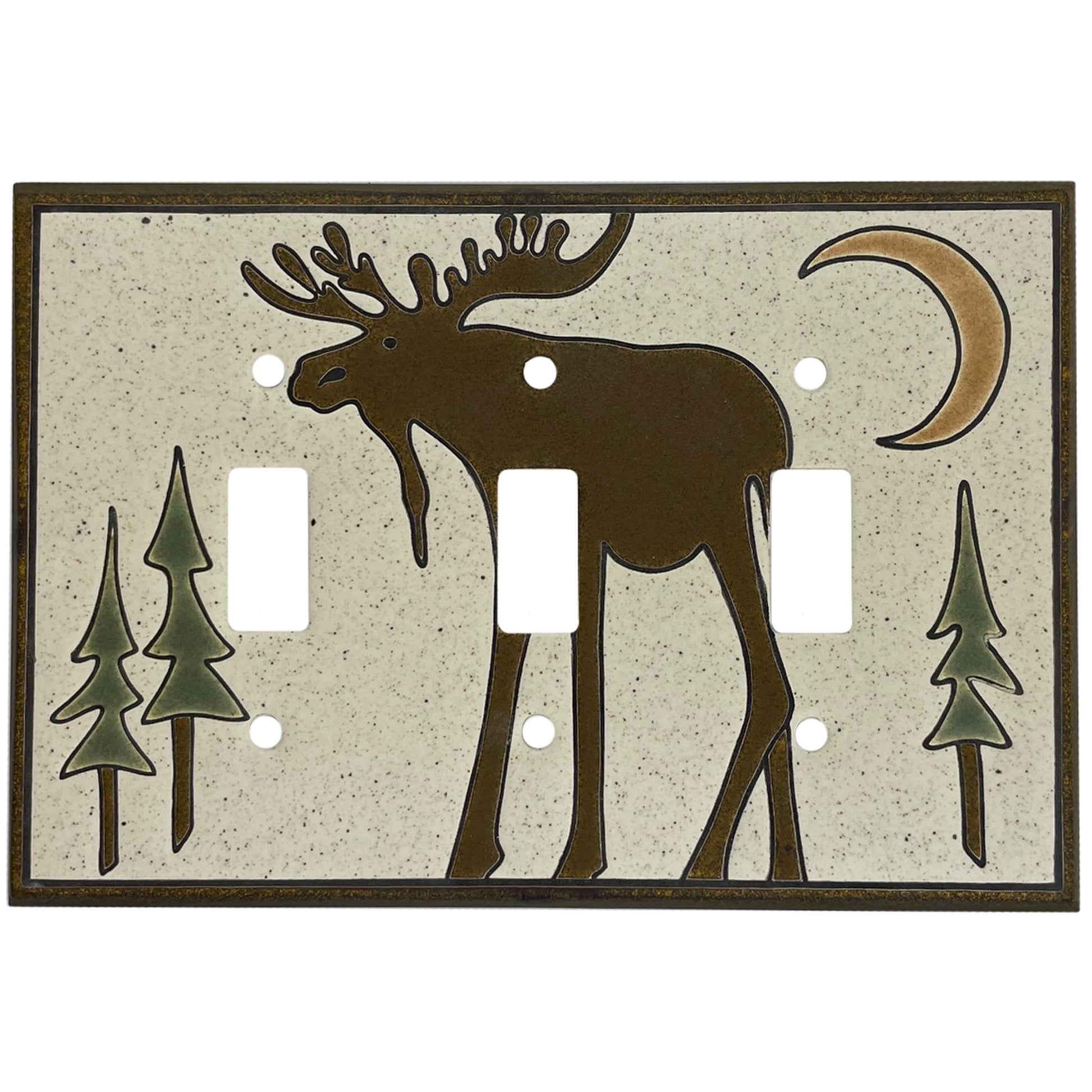 Bull Moose Single Covers Plates 3 Toggle Wallplate