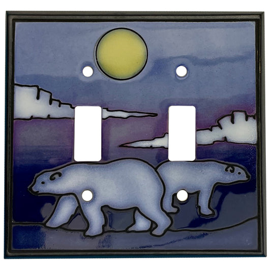 Polar Bear Cover Plates 2 Toggle Wallplate