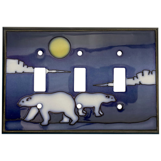 Polar Bear Cover Plates 3 Toggle Wallplate