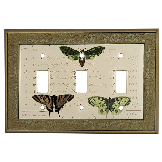 Butterfly Specimans Cover Plates 3 Toggle Wallplate