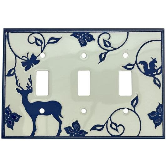 Deer - Silhoutte Cover Plates 3 Toggle Wallplate