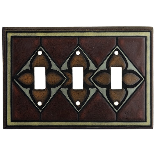 Rustic Tile Cover Plates 3 Toggle Wallplate
