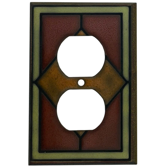 Rustic Tile Cover Plates Duplex Outlet Wallplate