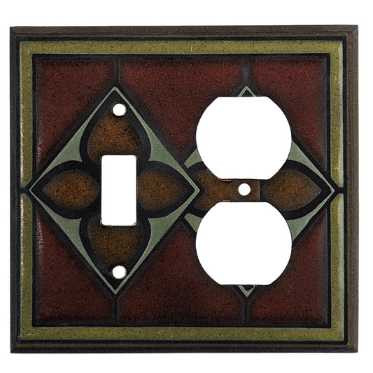 Rustic Tile Cover Plates Toggle / Duplex Wallplate