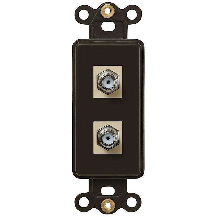 ROCKER INSERT Brown 2 COAX - Wallplatesonline.com