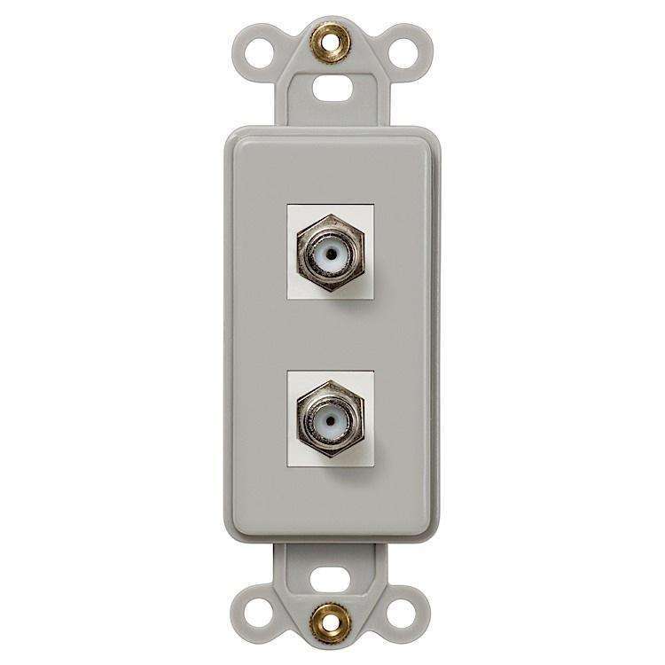 ROCKER INSERT GRAY 2 COAX - Wallplatesonline.com