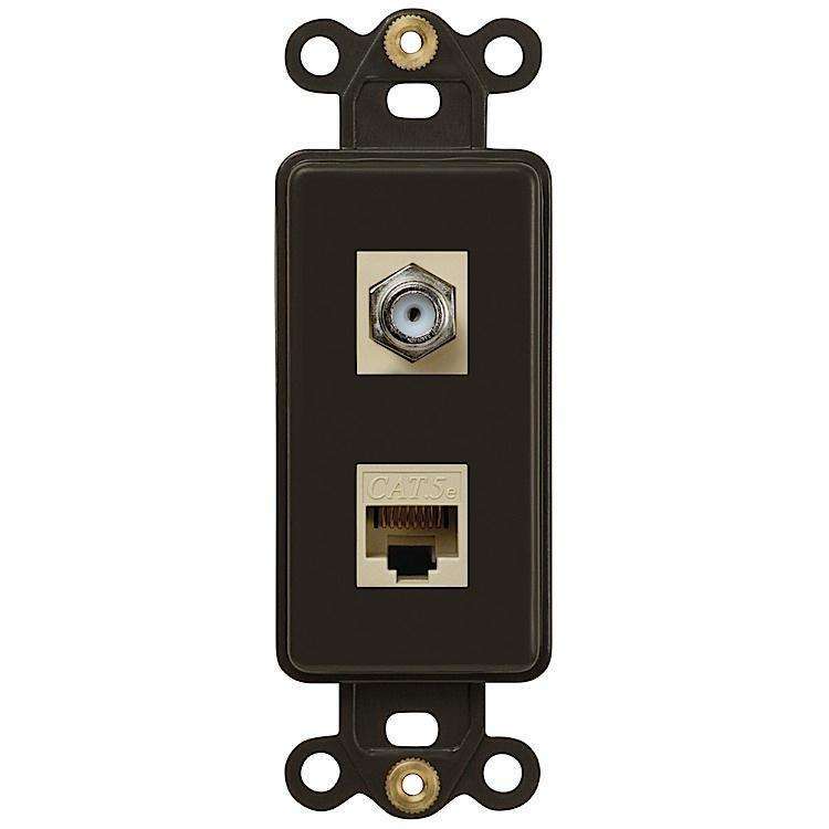 ROCKER INSERT Brown 1 COAX 1 DATA