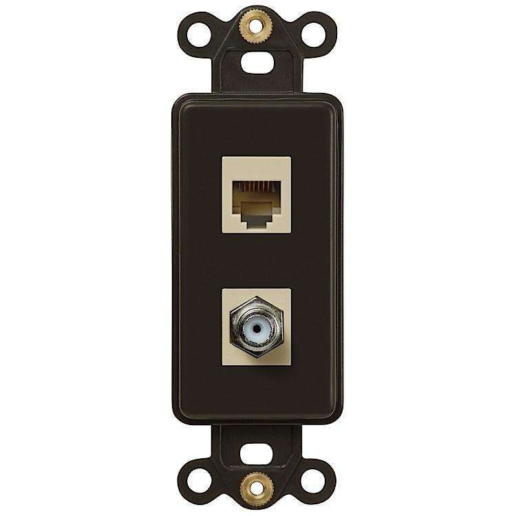ROCKER INSERT Brown 1 COAX 1 PHONE