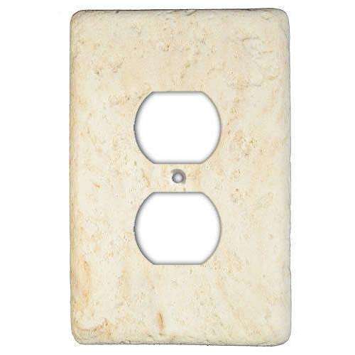 Stonique Cameo Stone Duplex Outlet Switchplate