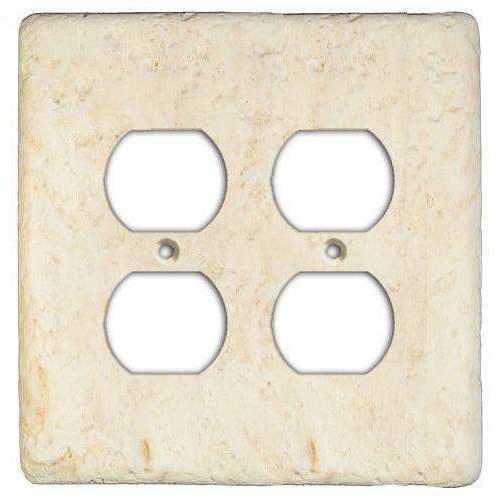 Cameo Stone 2 Duplex Outlet Switchplate - Wallplatesonline.com