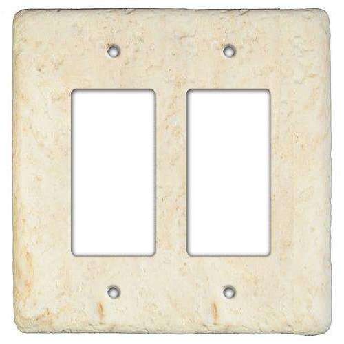 Cameo Stone Double Rocker Switchplate - Wallplatesonline.com