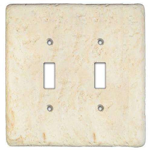 Cameo Stone Double Toggle Switchplate - Wallplatesonline.com