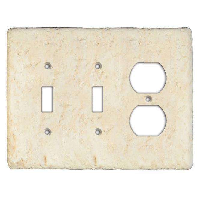 Stonique Cameo Stone 2 Toggle / Duplex Switchplate