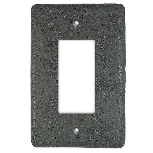 Stonique Charcoal Stone Single Rocker Switchplate