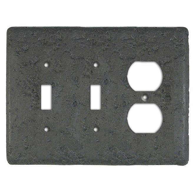 Stonique Charcoal Stone 2 Toggle / Duplex Switchplate
