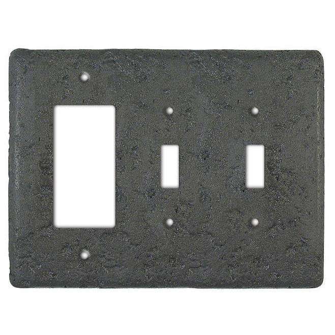 Stonique Charcoal Stone 2 Toggle / Rocker Switchplate