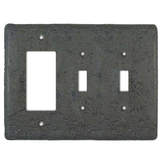 Charcoal Stone 2 Toggle / Rocker Switchplate - Wallplatesonline.com