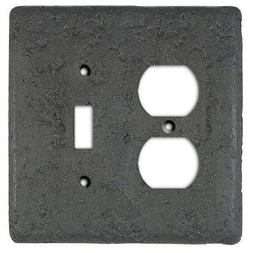 Stonique Charcoal Stone Toggle / Duplex Switchplate