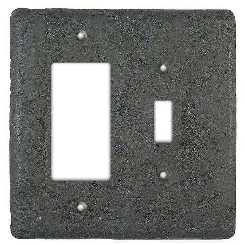 Stonique Charcoal Stone Toggle / Rocker Switchplate
