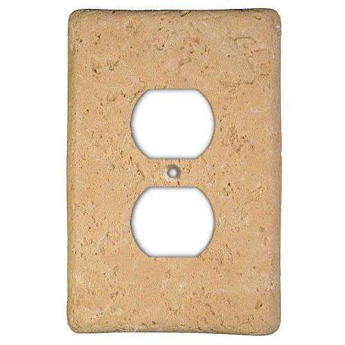 Cocoa Stone Duplex Outlet Switchplate - Wallplatesonline.com
