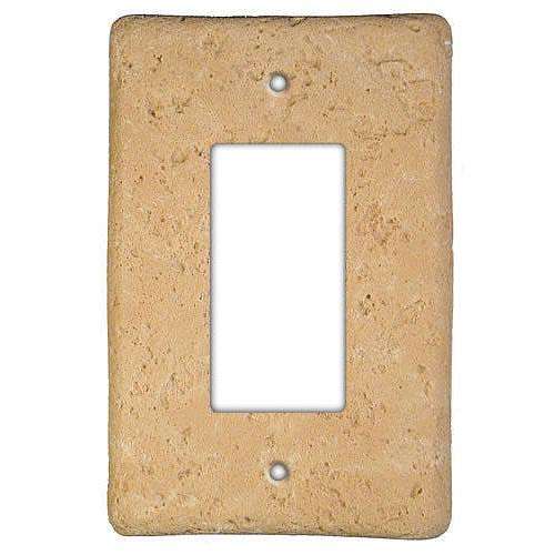 Stonique Cocoa Stone Single Rocker Switchplate