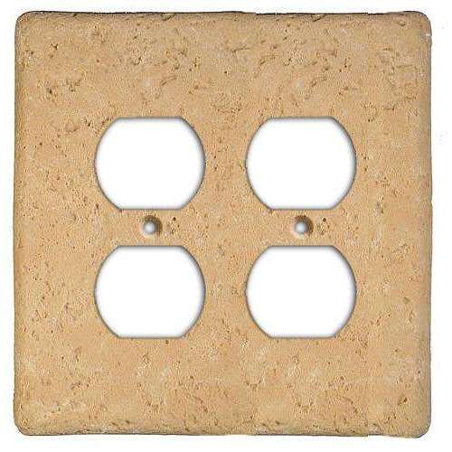 Cocoa Stone 2 Duplex Outlet Switchplate - Wallplatesonline.com