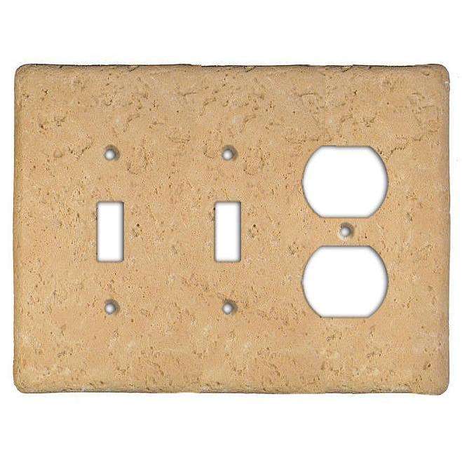 Cocoa Stone 2 Toggle / Duplex Switchplate - Wallplatesonline.com