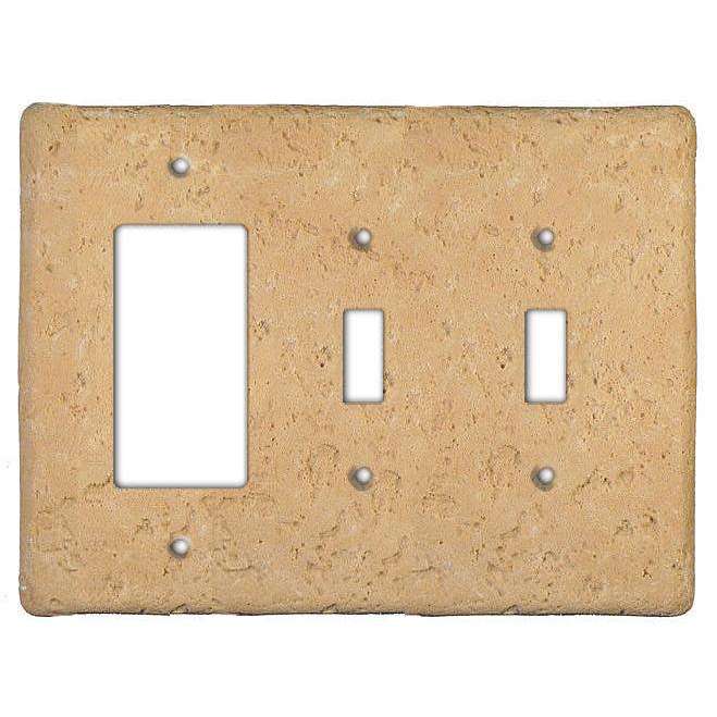 Stonique Cocoa Stone 2 Toggle / Rocker Switchplate