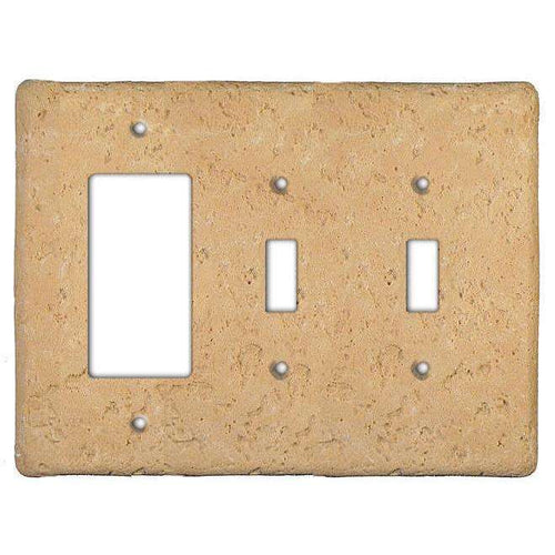 Cocoa Stone 2 Toggle / Rocker Switchplate - Wallplatesonline.com