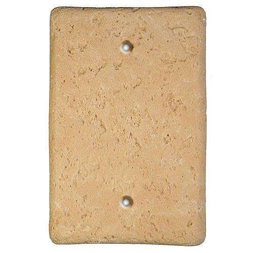Cocoa Stone Blank Switchplate - Wallplatesonline.com