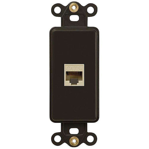 ROCKER INSERT Brown 1 DATA JACK - Wallplatesonline.com