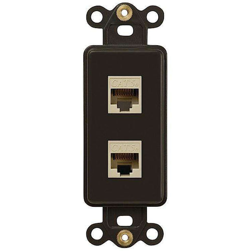 ROCKER INSERT Brown 2 DATA JACK - Wallplatesonline.com