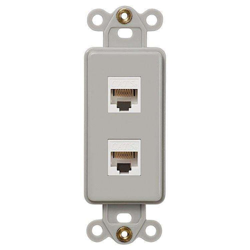 ROCKER INSERT GRAY 2 DATA JACK - Wallplatesonline.com