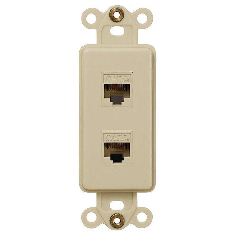 ROCKER INSERT Ivory 2 DATA JACK - Wallplatesonline.com