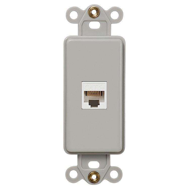 ROCKER INSERT GRAY 1 DATA JACK - Wallplatesonline.com