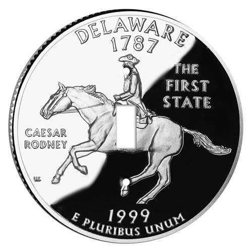 Deleware State Coin Switchplate:Wallplatesonline.com